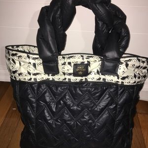 Juicy Couture Quilted Puffer Black/White Totebag